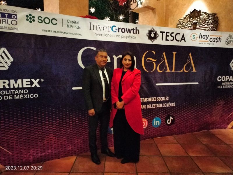 VICTORIA VÍQUEZ VEGA INVITADA A LA CENA DE GALA DE CONFEDERACIÓN PATRONAL DE LA REPÚBLICA MEXICANA