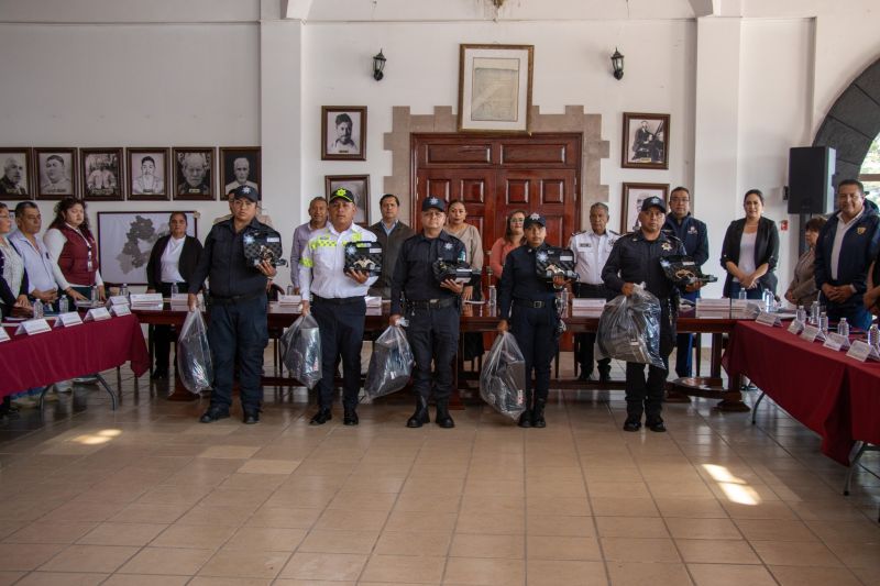 Seguridad con paso firme: Melchor Ocampo refuerza estrategia y equipa a su policía