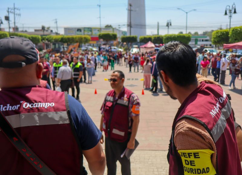 Melchor Ocampo fortalece la cultura de la prevención con el Simulacro Nacional 2026