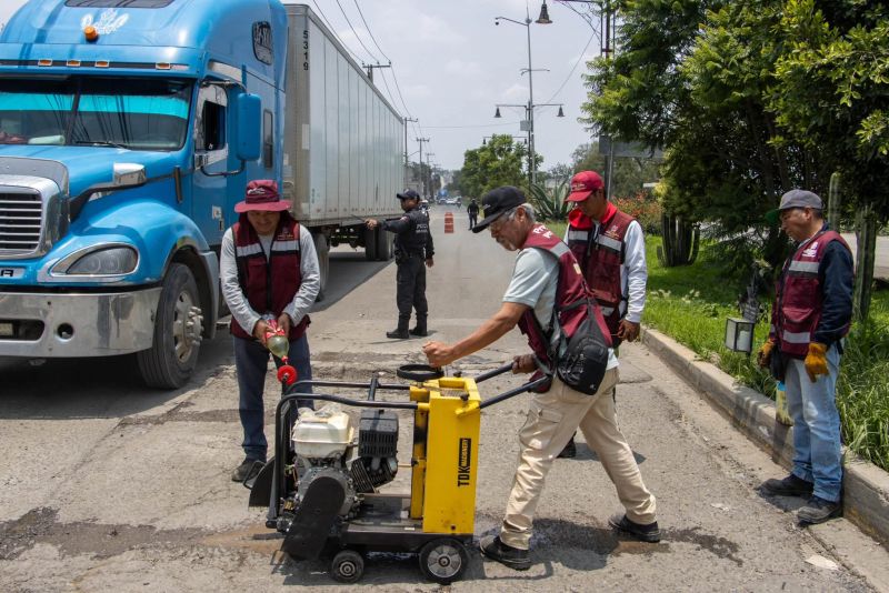 Gobierno de Melchor Ocampo informa sobre la continuidad de los trabajos de bacheo