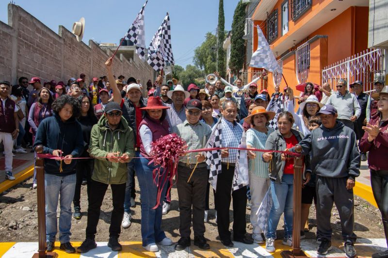 Gobierno de Melchor Ocampo mejora la infraestructura urbana en Cerrada Bugambilias